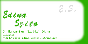 edina szito business card